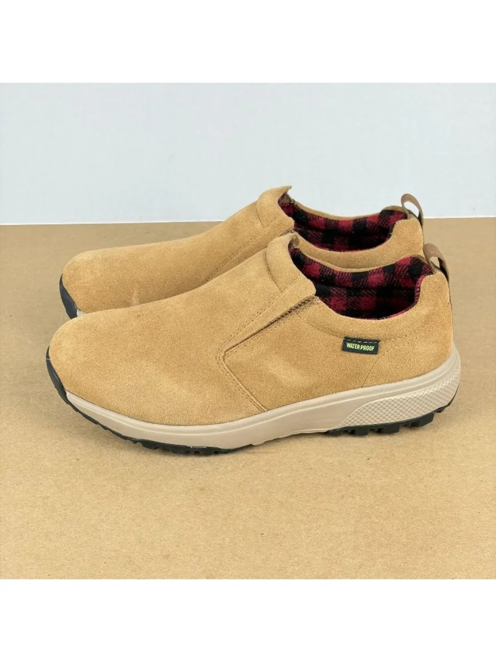 Skechers Ultra Outdoor Pine Slip On Shoes Womens 7 Tan Suede Goga Mat Comfort